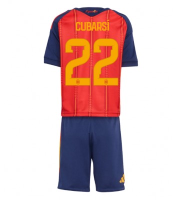 Spanien Pau Cubarsi #22 Replika Hemmatröja Barn VM 2026 Kortärmad (+ Korta byxor)